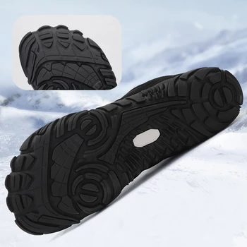 Унисекс случайни сгъстяващи обувки водоустойчиви глезена сняг ботуши леки трекинг маратонки дантела нагоре за пътуване на открито Изображение