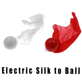 Electric Silk To Ball - Бърза / бавна скорост Бяло / червено Магически трикове Етап Изчезващ реквизит Комедия Илюзии Ментализъм Трикове Изображение
