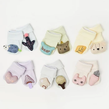 МАЯ СТЕПАН 1 чифт памук бебе момичета момчета 3D карикатура животни против приплъзване етаж деца малки деца есен пролет новородено подарък чорапи Изображение