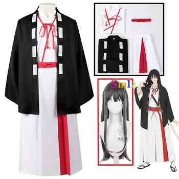 Aza Toma Cosplay Аниме Hell's Paradise Jigokuraku костюм Кимоно наметало самурай Ямада косплей перука Изображение