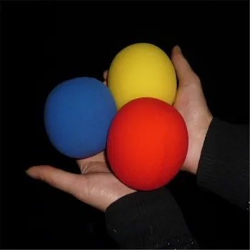  20pcs / партида 10 см мека гъба топка (червен, буле, жълт на разположение) Магически трикове Етап Затвори Магия Ментализъм Илюзия Трик Подпори Изображение