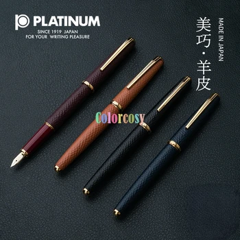 Platinum Fountain Pen PS-10000N алуминиево тяло с овча кожа 14K Gold Nib, най-добър подарък за писалка за професионален, изпълнителен, офис Изображение