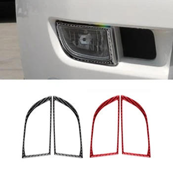Кола въглеродни влакна кола фарове задния фар рамка стикер подстригване декор аксесоари за Toyota Land Cruiser Prado 2010-2018 Изображение
