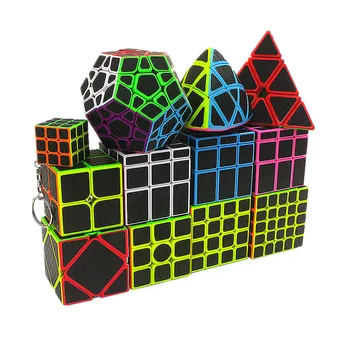 ZCUBE Въглеродни влакна стикер скорост магия куб 2x2 3x3 4x4 5x5 Skew Kilominx Megaminxeds Dodecahedron Mastermorphix куб Изображение