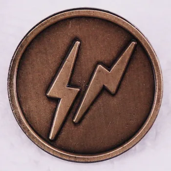 Светкавица фрагмент дизайн мода мълния лого значка ретро брошка Изображение