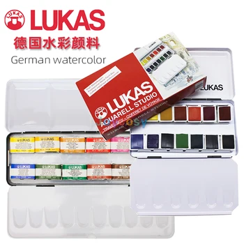 LUKAS Aquarell Studio Solid Watercolor Paint Set Professional High Pigment Concentrated Watercolor Paint Set, 12 24 цвята Изображение