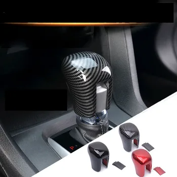 1Carbon Fiber Style Интериор Gear Shift Knob Protector Cover Trim Стикер за Honda Civic 2016-2021 10-то поколение Автоматично Изображение