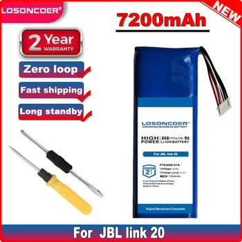 LOSONCOER 7200mAh P76309801A P763098 01A безжична Bluetooth батерия за високоговорители за JBL връзка 20 link20 Изображение