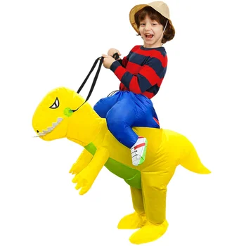 Детско детско парти Косплей костюми Надуваем динозавър T-rex костюм Хелоуин костюм за момчета момичета Purim талисман подаръци Изображение