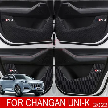 За Changan Unik Uni-k 2022 2023 Стикери за защита на вратата Anti Kick Pad Въглеродни влакна вътрешен страничен ръб филм Аксесоари за кола Изображение