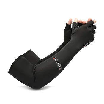 1 чифт ръкави за ръкав с 5 пръста Слънце UV защита Колоездене Бягане Риболов Катерене Arm Cover Жени Мъже Ice Cool спортни ръкавици Изображение