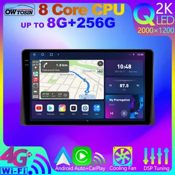 Owtosin QLED 2K 8+256G Android 12 Автомобилно радио за Toyota Hilux Surf 4Runner N210 2002-2009 360 Панорамна камера GPS CarPlay стерео Изображение