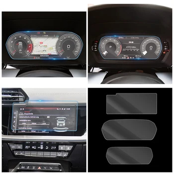 За Audi A3 8Y 2021 2022 Автомобилно мултимедийно табло Инструментален панел GPS навигация LCD екран закалено стъкло защитно фолио Изображение