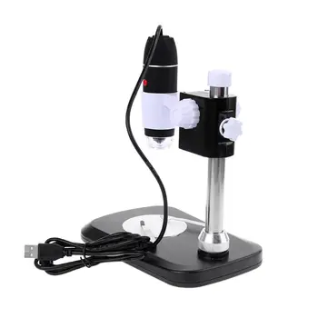 Монокулярен стерео микроскоп 50-1000X 8 LED ендоскоп лупа камера лаборатория USB цифров микроскоп Изображение